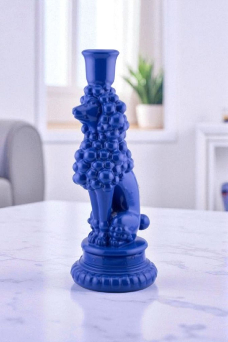 Candlestick Poodle - bleu - 10,5 x 10 x 25,2 cm