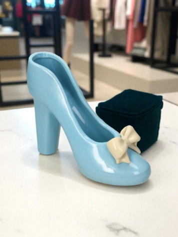 Planter Shoe Fine Earthenware Blue 21x9.5x17cm