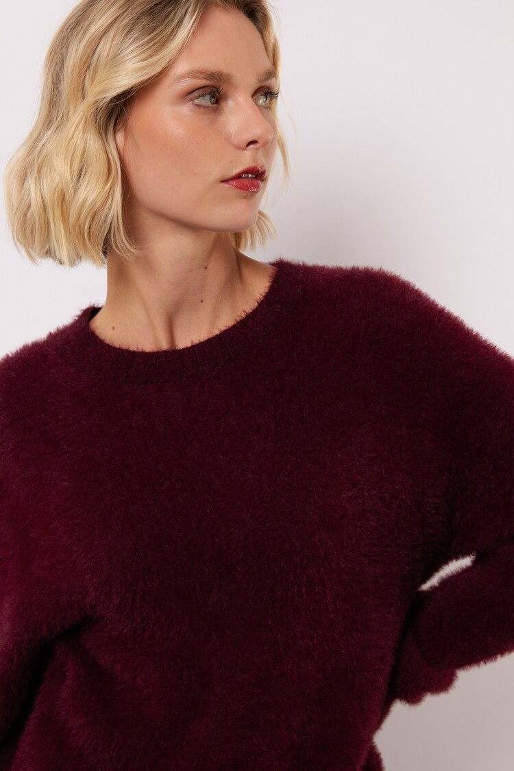 FLURESK Islene Knit Sweater - wine red