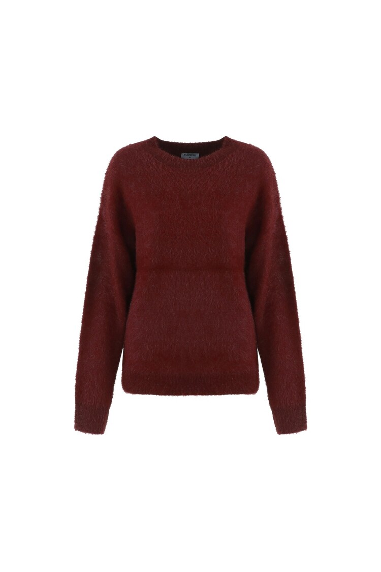 FLURESK Islene Knit Sweater - wine red