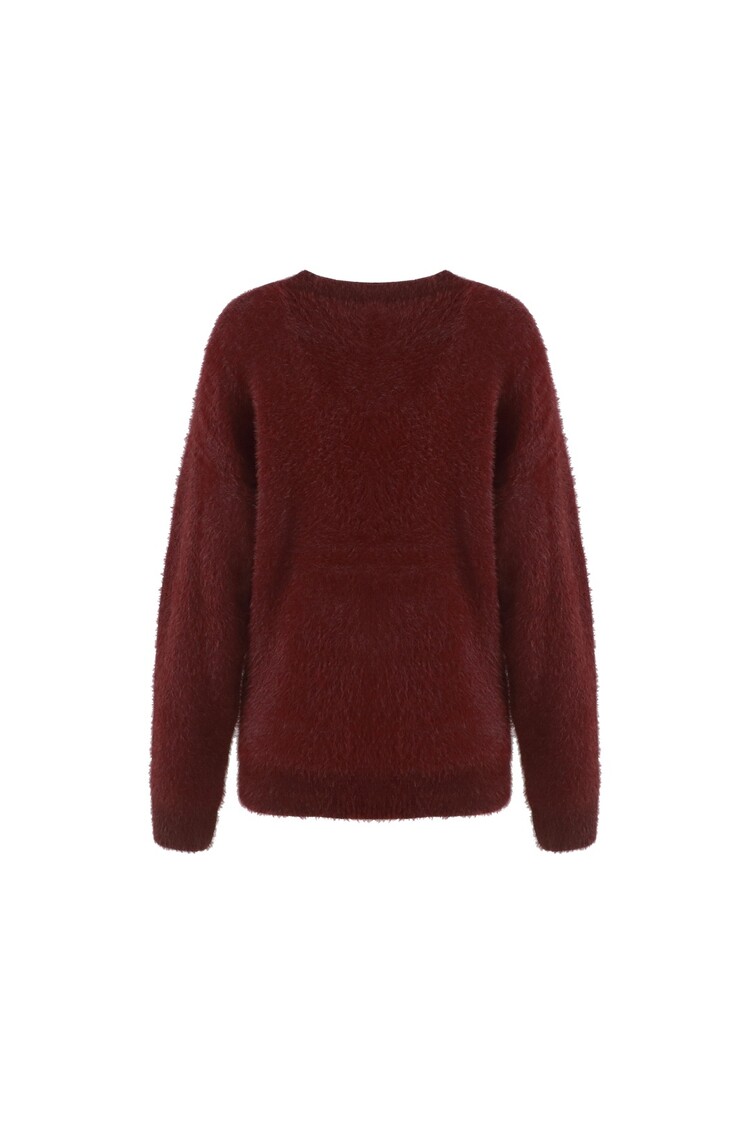 FLURESK Islene Knit Sweater - wine red