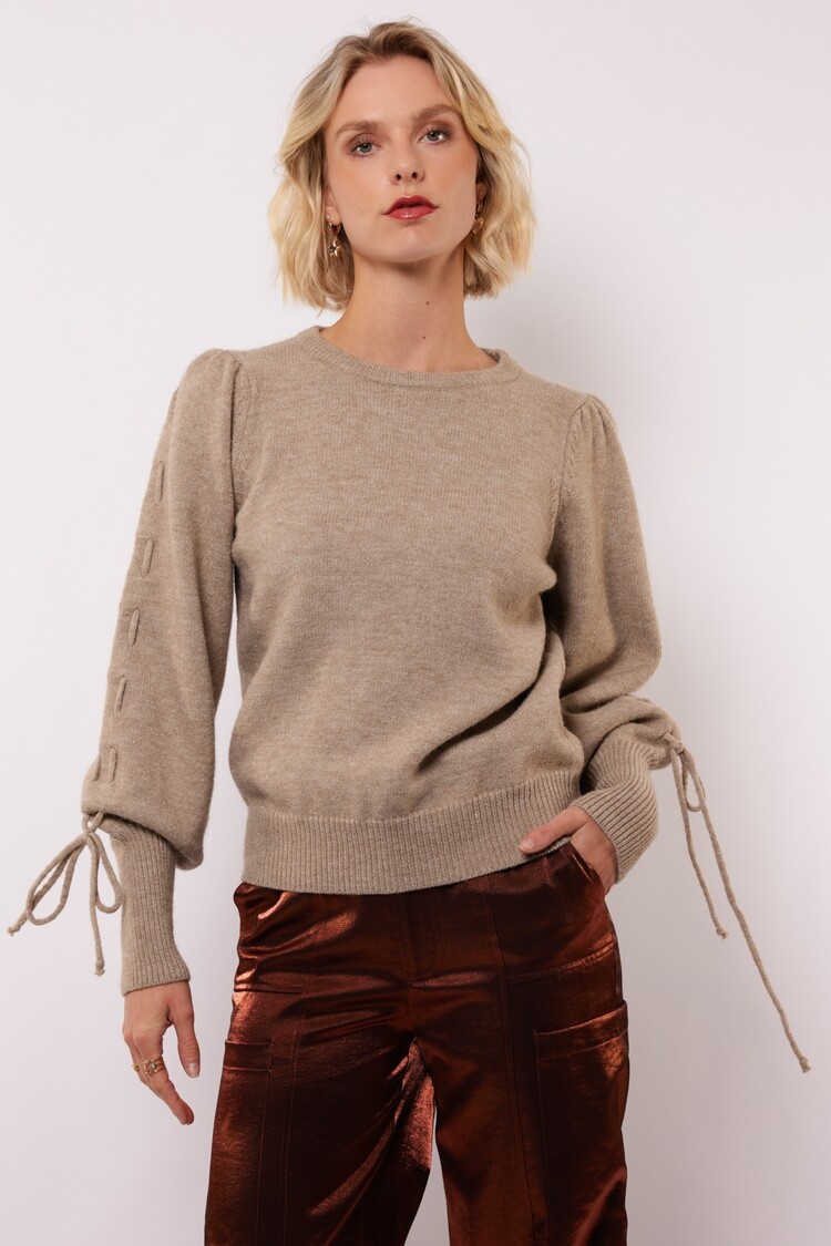 FLURESK  Scottie Knit Sweater -  warm taupe