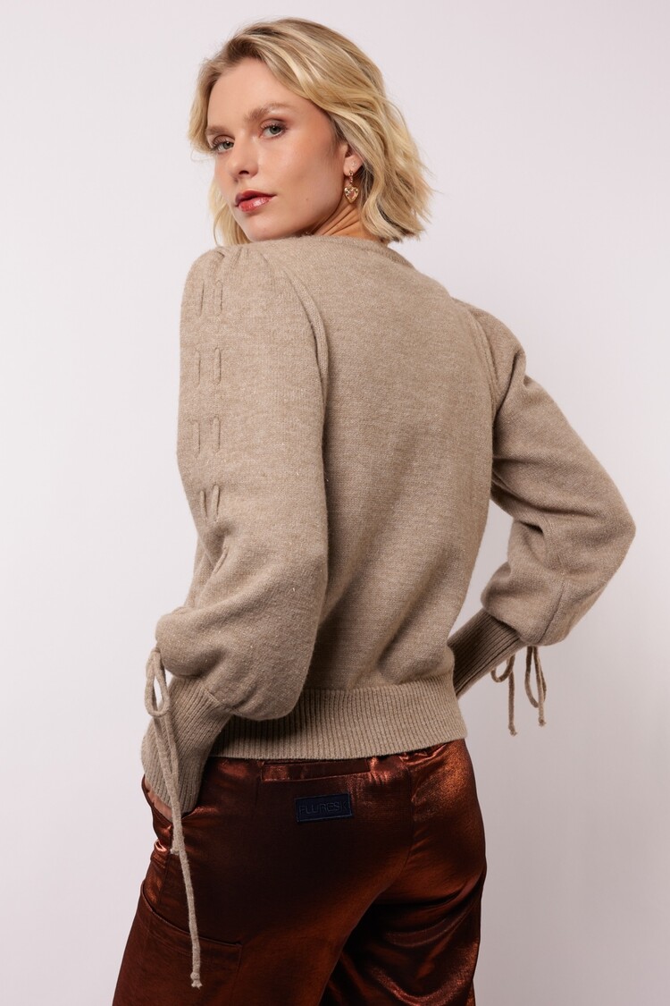 FLURESK  Scottie Knit Sweater -  warm taupe