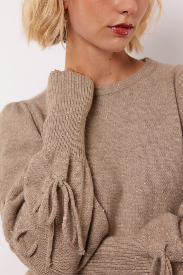 FLURESK  Scottie Knit Sweater -  warm taupe