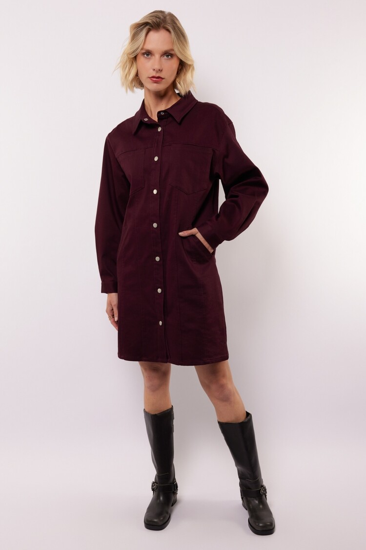 FLURESK Ananda Dress - wine red