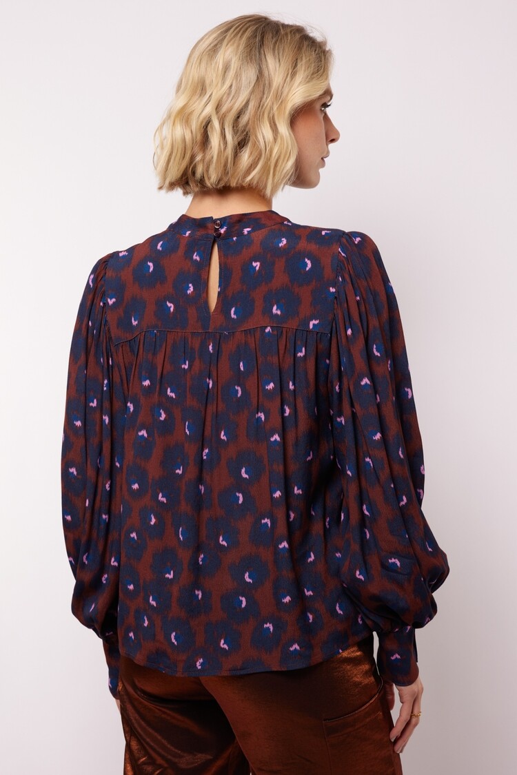 FLURESK Kalista Top - rum raisan/midnight blue