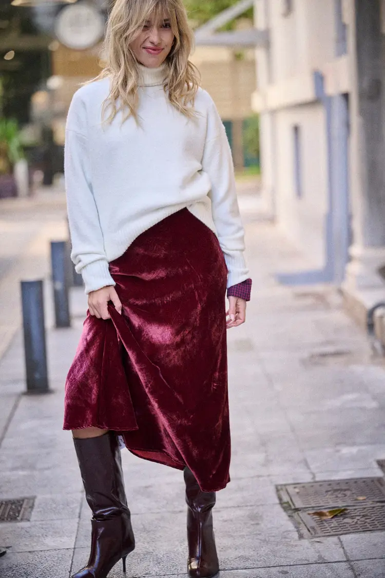 Laure+Max Justine Skirt - red