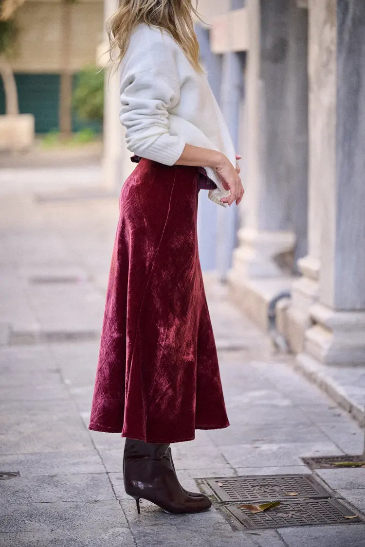 Laure+Max Justine Skirt - red