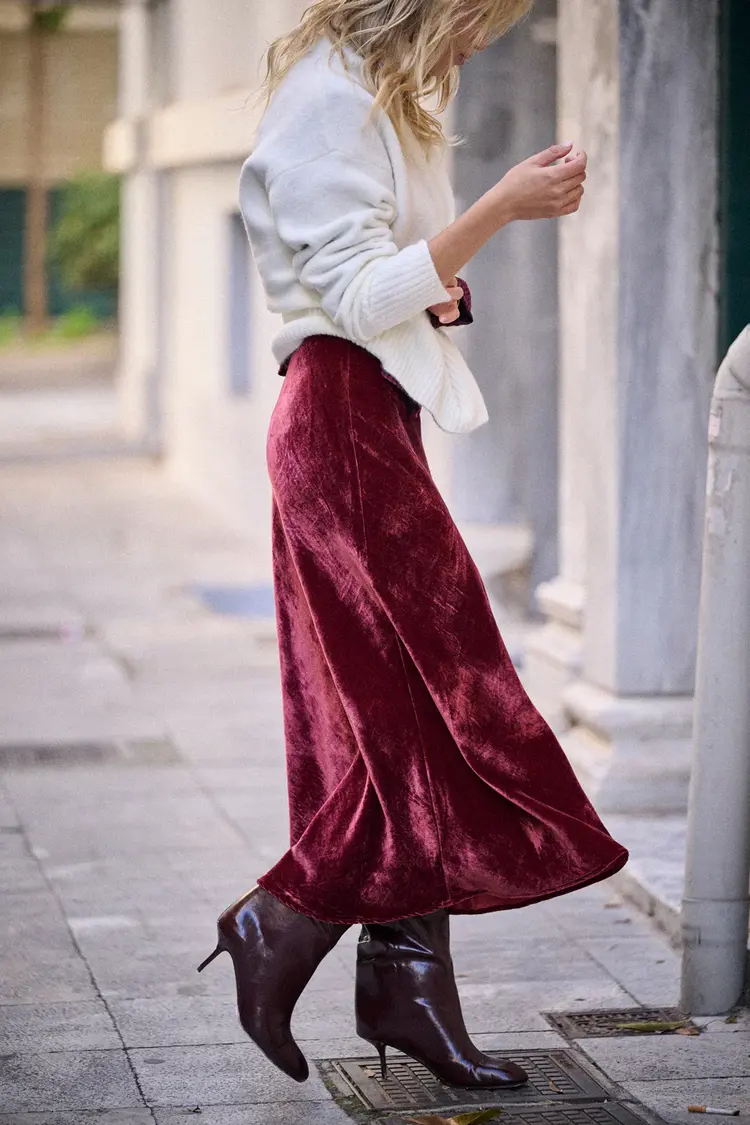 Laure+Max Justine Skirt - red