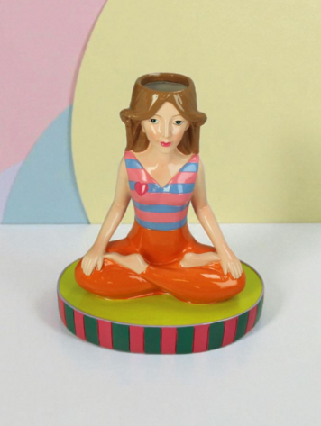 Vase Yoga Lady Polyresin Multi 16.5x10x20cm