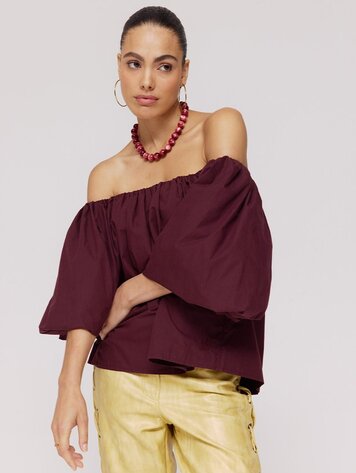 Harper & Yve Blouse Lauren - wine berry