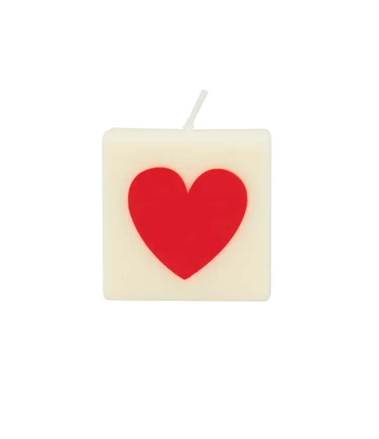 The Gift Label Amsterdam   Getallen- en letterkaarsen - ♥ - rood