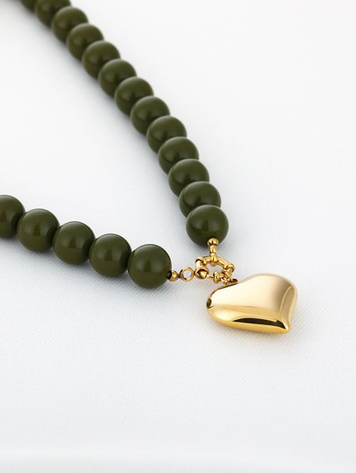 Heartbead Necklace - green
