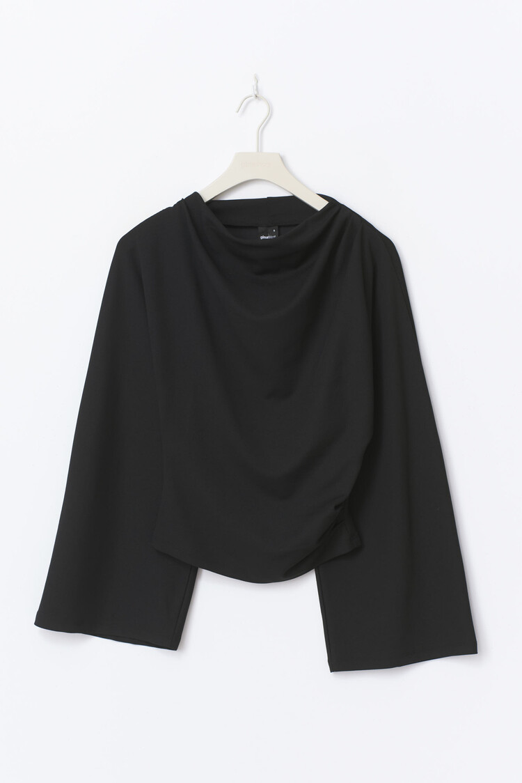 Gina Tricot Drapy Top - black