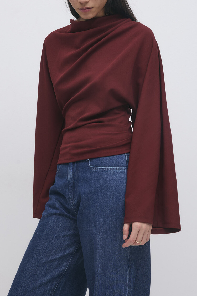 Gina Tricot Drapy Top - pomegranate