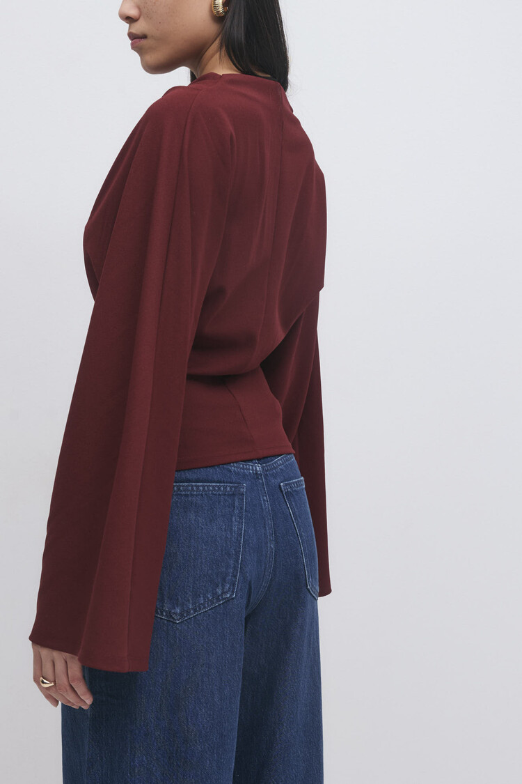 Gina Tricot Drapy Top - pomegranate