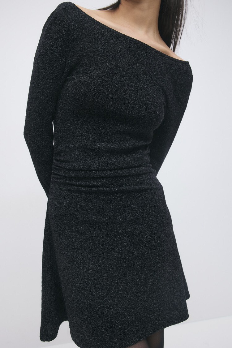 Gina Tricot Glitter Mini Dress - black