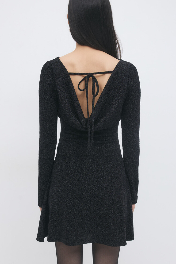 Gina Tricot Glitter Mini Dress - black