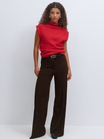 Gina Tricot Jersey Tailored Trousers - brown