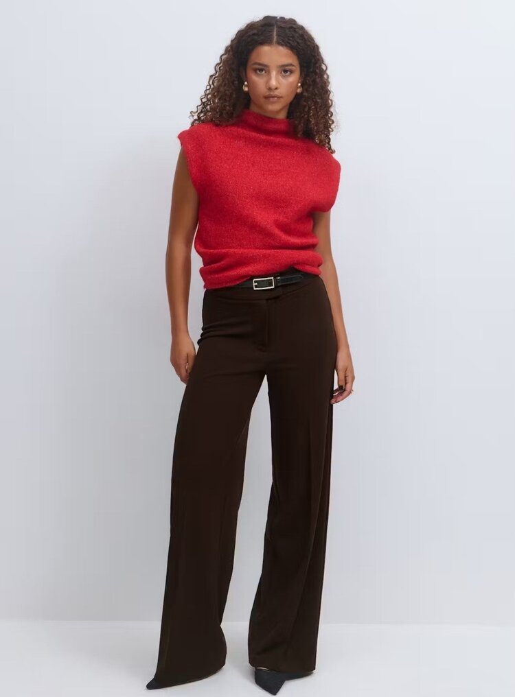 Gina Tricot Jersey Tailored Trousers - brown