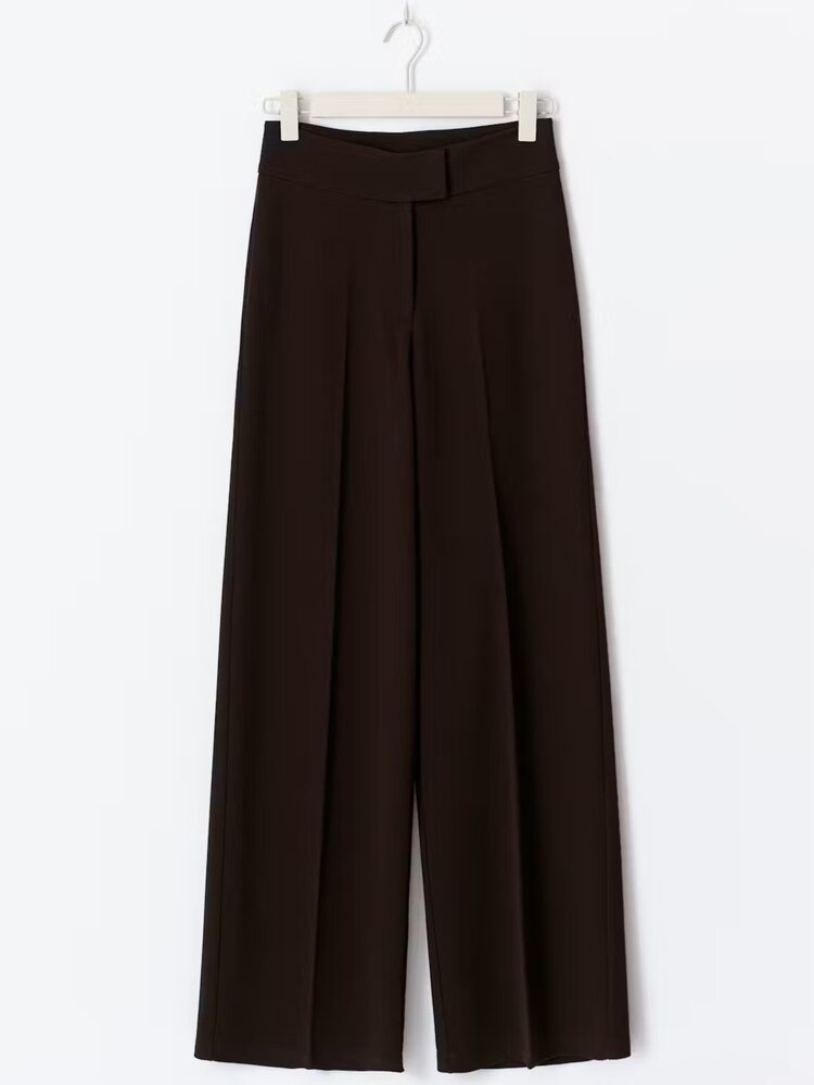 Gina Tricot Jersey Tailored Trousers - brown
