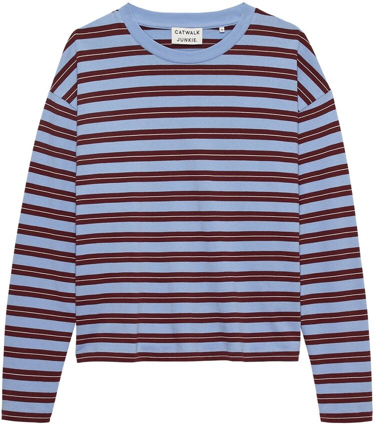 Catwalk Junkie Striped Long Sleeve - brunnera blue