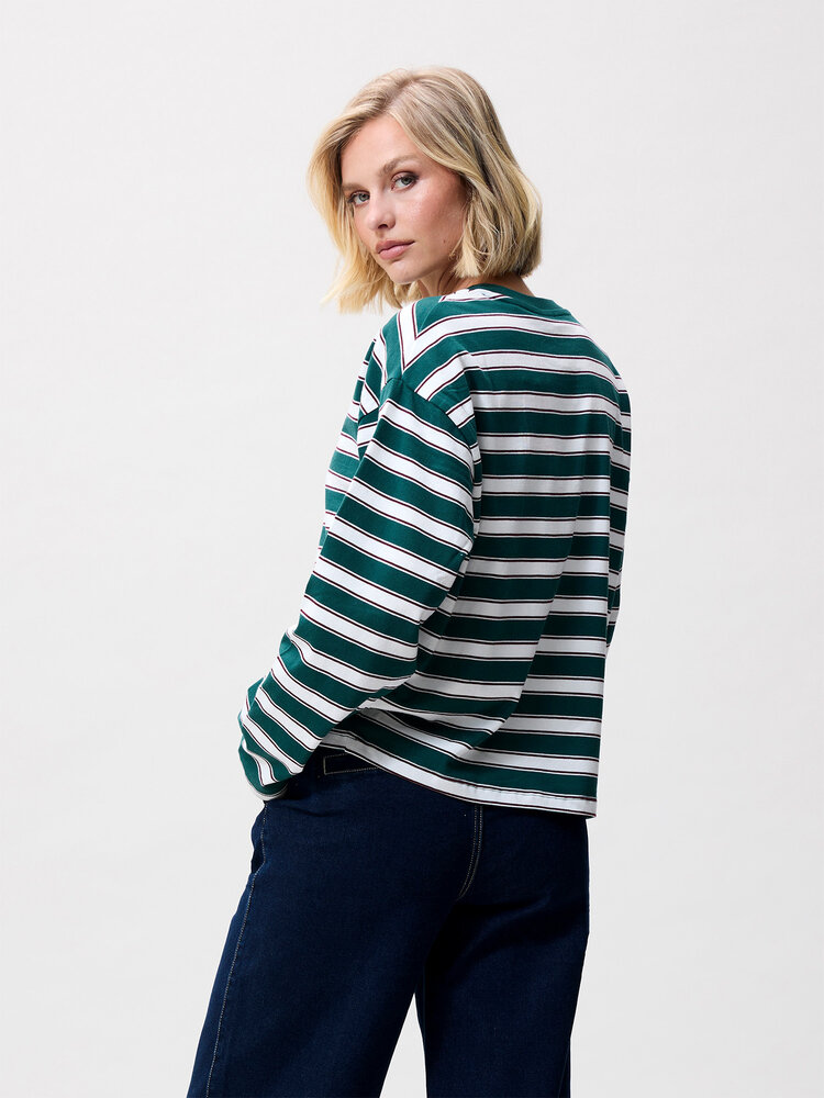 Catwalk Junkie Striped Long Sleeve - pine forest