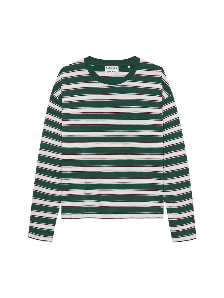 Catwalk Junkie Striped Long Sleeve - pine forest