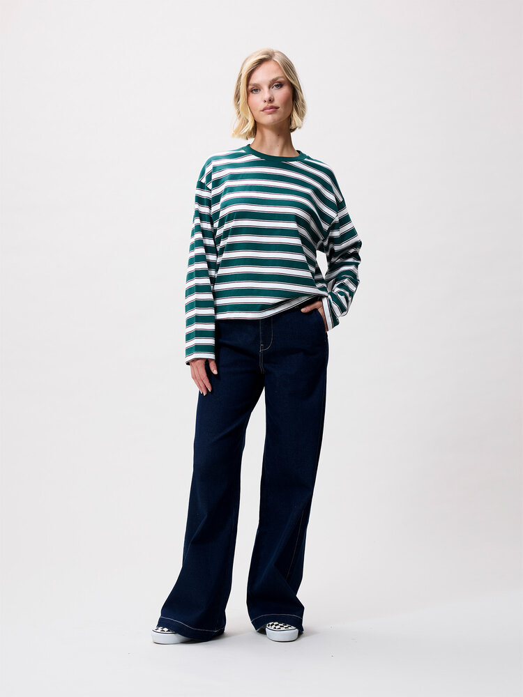 Catwalk Junkie Striped Long Sleeve - pine forest