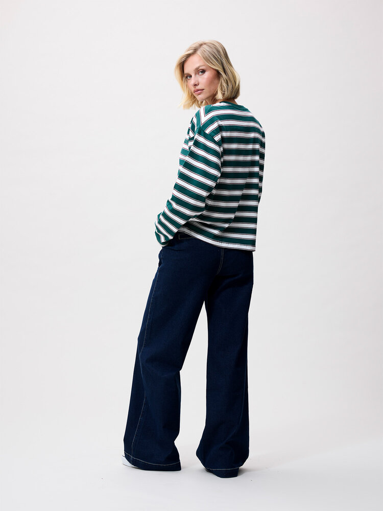 Catwalk Junkie Striped Long Sleeve - pine forest