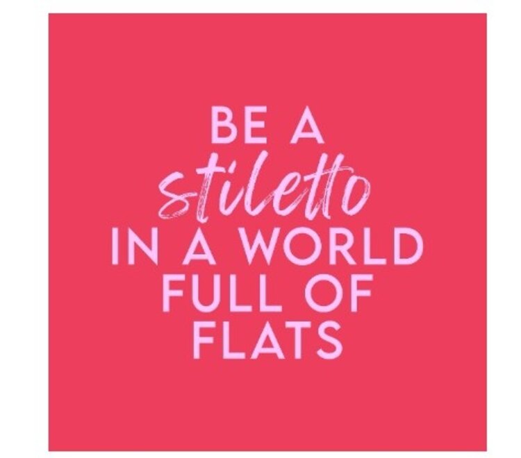 Tegeltje stiletto in a world of flats