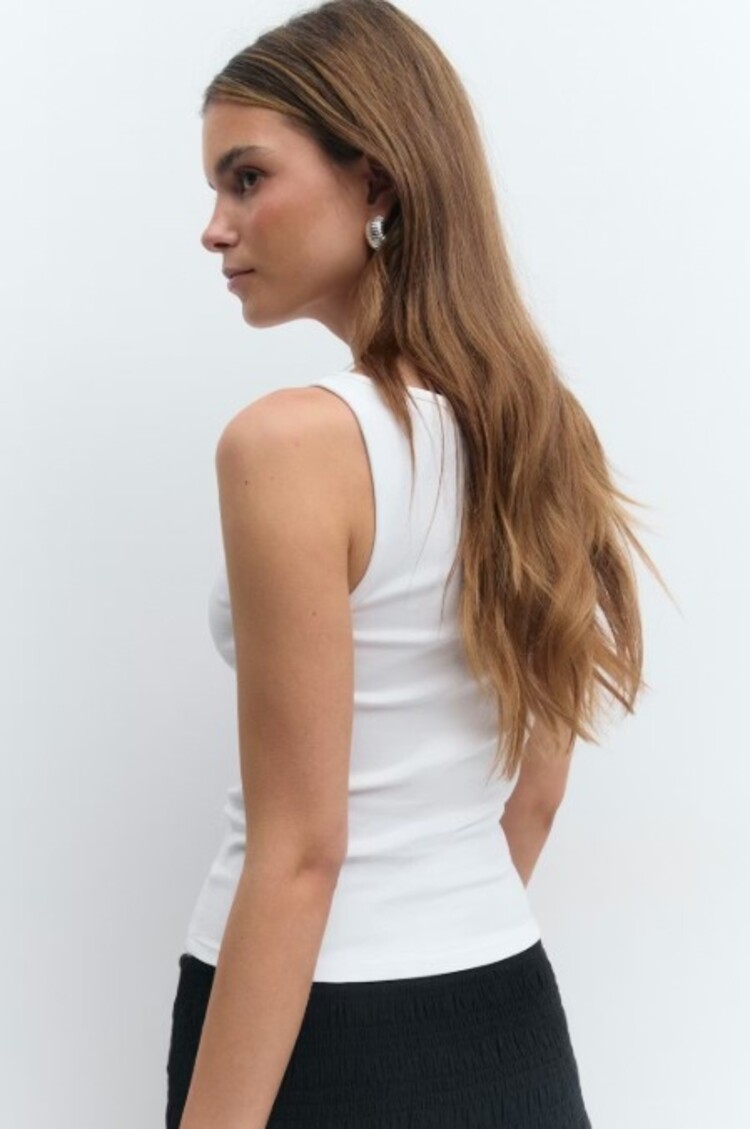 Gina Tricot Boatneck tanktop white