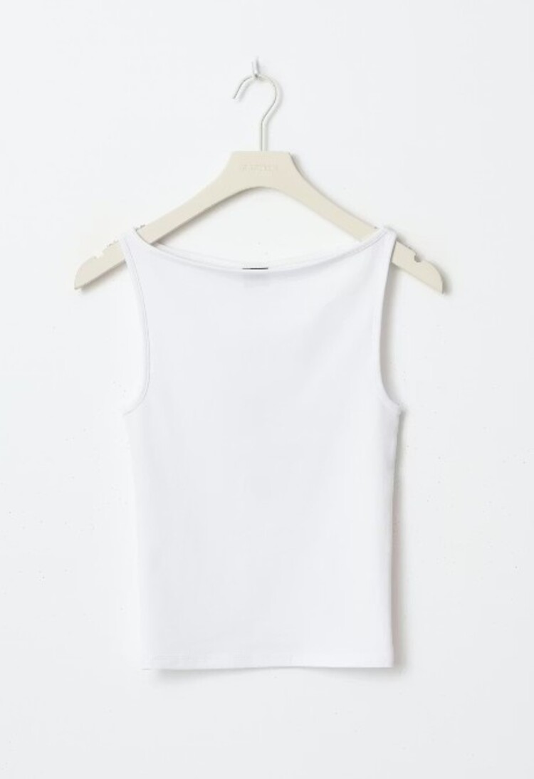 Gina Tricot Boatneck tanktop white
