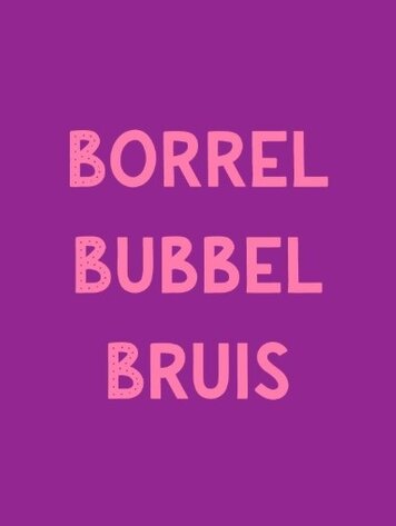 Tegeltje Borrel bubbel bruis