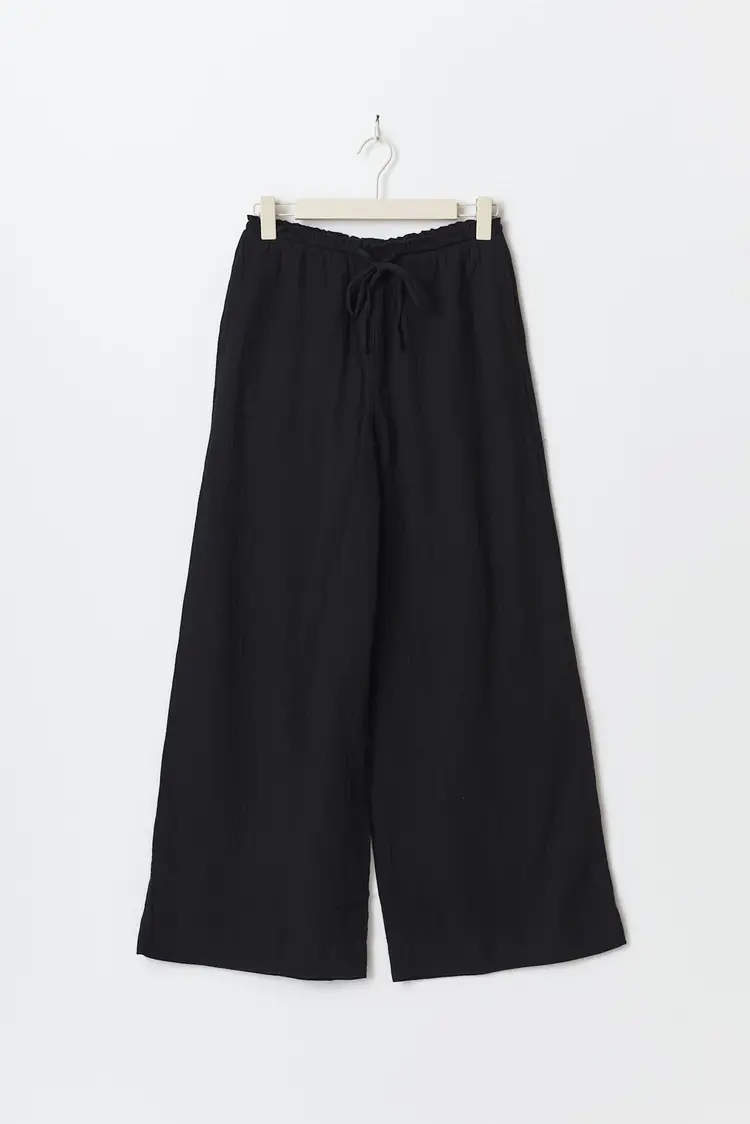 Gina Tricot Gauze trousers - black