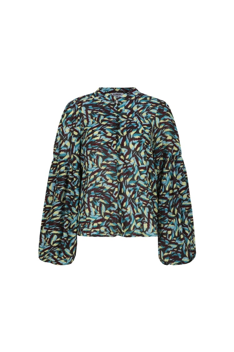 FLURESK Sita Blouse - black/adriatic blue