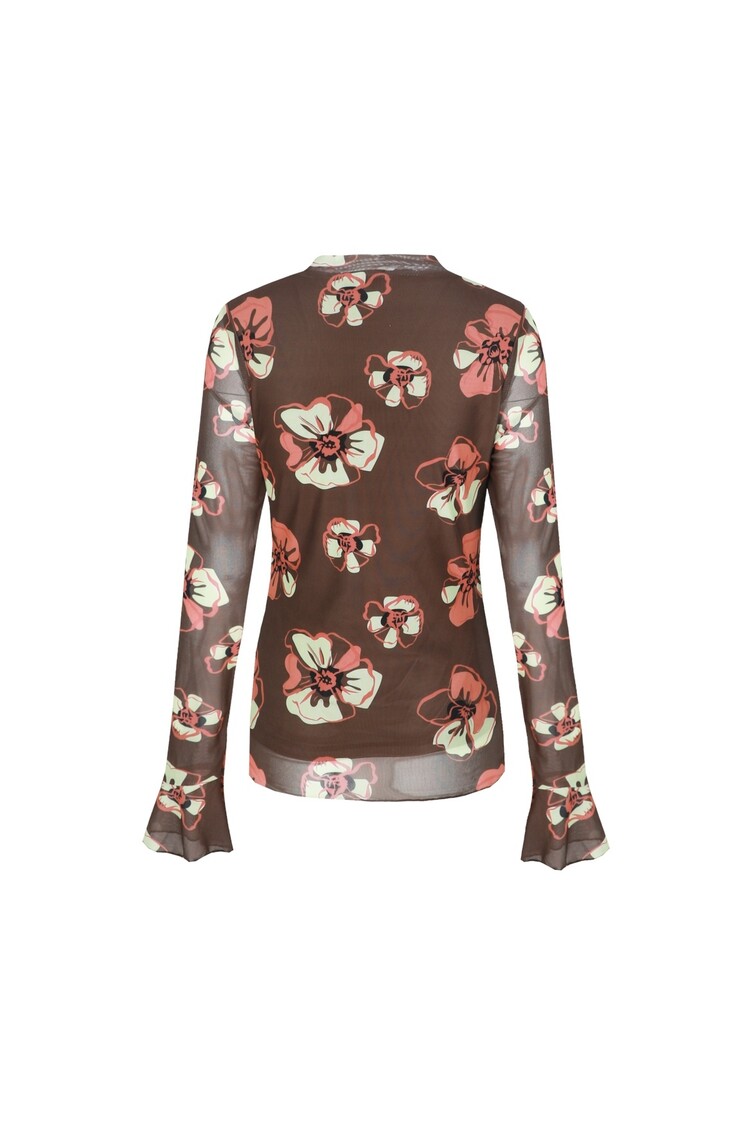 FLURESK Zarah Top - mocha brown/citrus