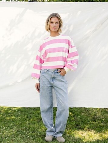 Catwalk Junkie Oversized striped long sleeve - rosebloom