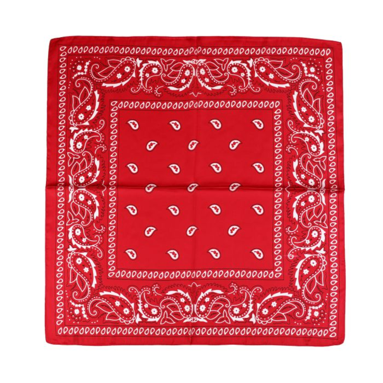 Square paisley print scarf - red