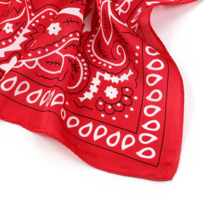 Square paisley print scarf - red