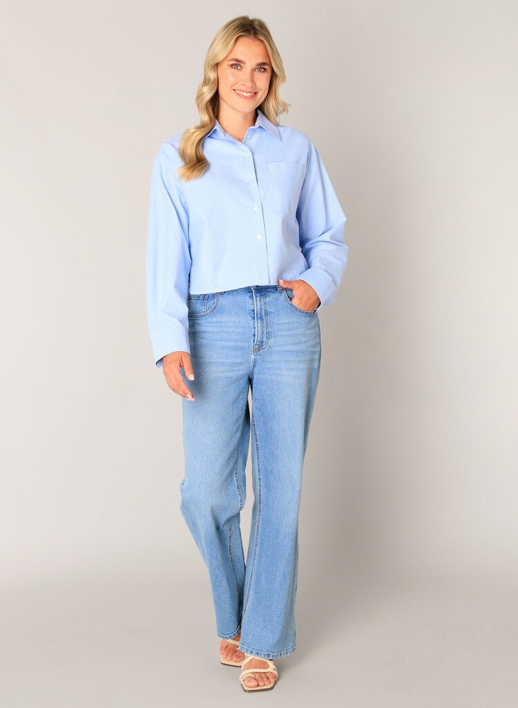 Base Level Bea Blouse - light blue