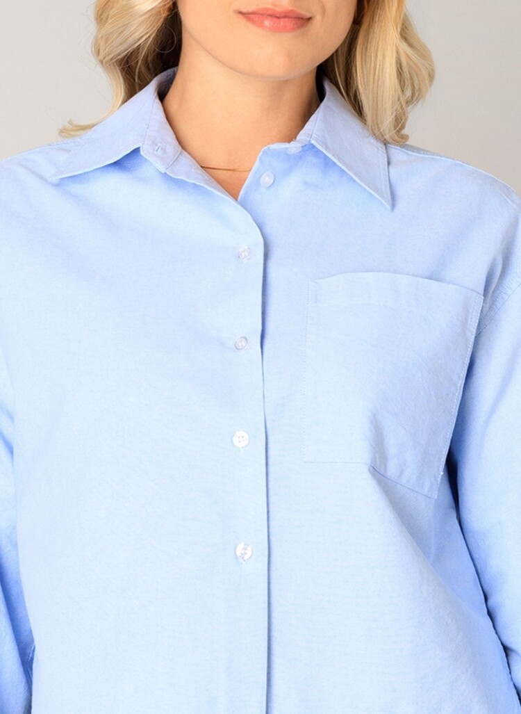 Base Level Bea Blouse - light blue