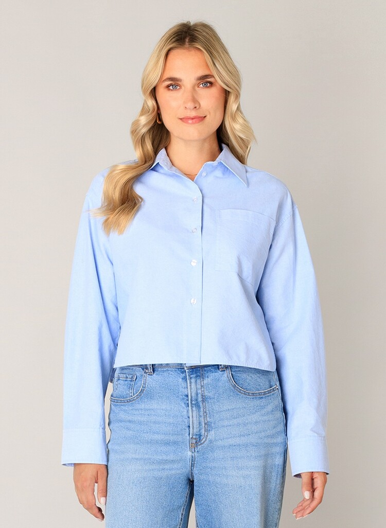 Base Level Bea Blouse - light blue