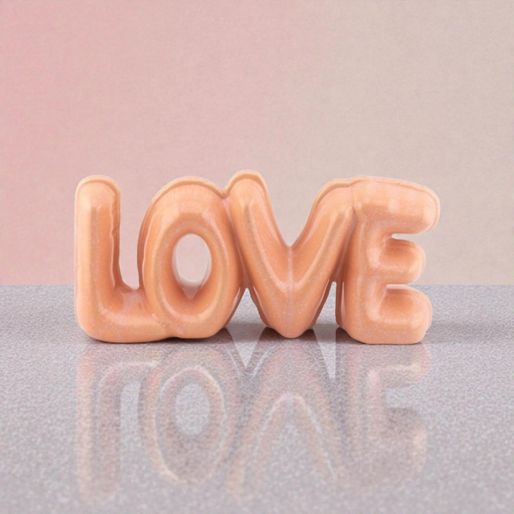 Decoratie letters LOVE roze 20x6,5x9cm