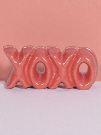 Decoratie letters XOXO fuchsia 20x6,5x8cm