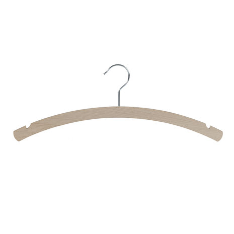 De Kledinghanger Gigant Blouse / shirthanger beukenhout naturel ongelakt met rokinkepingen, 42 cm De Kledinghanger Gigant Blouse / shirthanger beukenhout naturel ongelakt met rokinkepingen, 42 cm