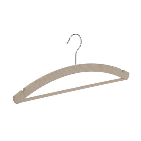 De Kledinghanger Gigant Blouse / shirthanger beukenhout naturel ongelakt met rokinkepingen en broeklat, 42 cm De Kledinghanger Gigant Blouse / shirthanger beukenhout naturel ongelakt met rokinkepingen en broeklat, 42 cm