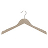 Blouse / shirthanger beukenhout naturel ongelakt met rokinkepingen, 38 cm Blouse / shirthanger beukenhout naturel ongelakt met rokinkepingen, 38 cm
