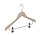 Blouse / shirthanger (vlak) beukenhout naturel ongelakt met rokinkepingen en anti-slip knijpers