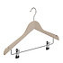 Blouse / shirthanger (vlak) beukenhout naturel ongelakt met rokinkepingen en anti-slip knijpers Blouse / shirthanger (vlak) beukenhout naturel ongelakt met rokinkepingen en anti-slip knijpers